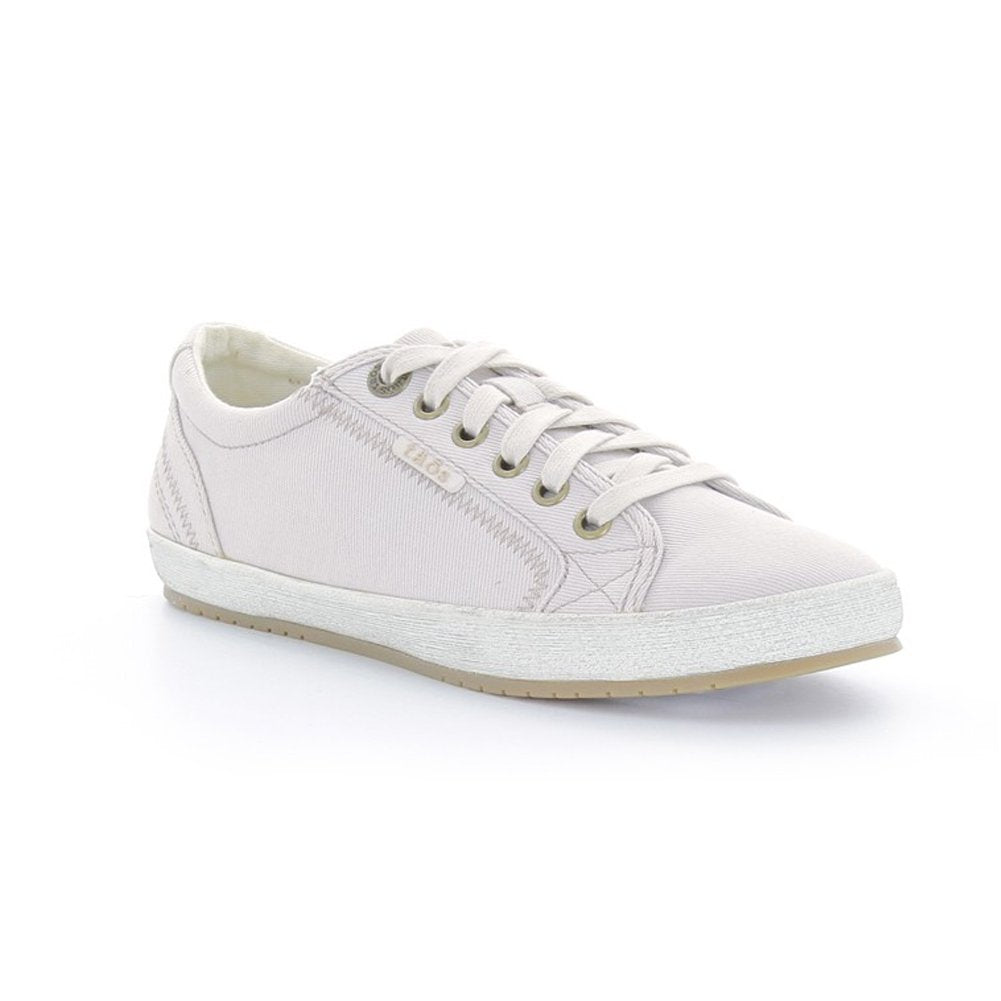 Taos Star Women's Sneaker - Iconic Style with Canvas Design for Everyday Adventures - Custom Fit Lacing and Premium Removable Footbed with Arch Support for All Day Comfort Stone 7.5 M US