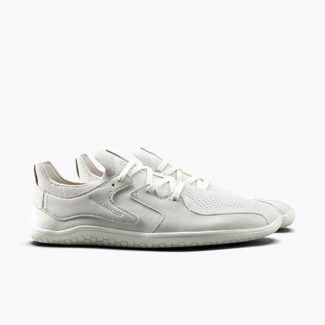 Vivobarefoot Primus Asana III Mens Barefoot Shoes | Built for Day-to-Day Urban Life | Promotes Natural Stability & Strength | Wide Fit Grounding Shoes | Limestone | 9