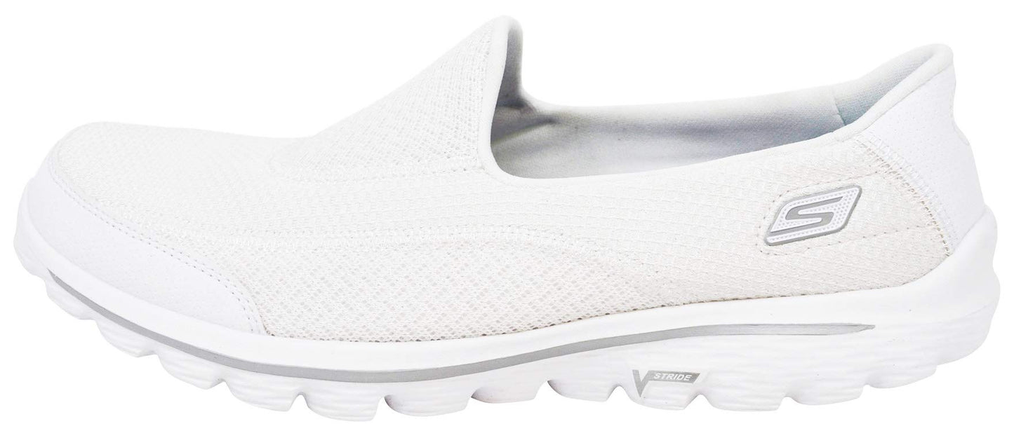 Skechers Performance Women's Go Walk 2 Slip-On Walking Shoe, White, 8 M US