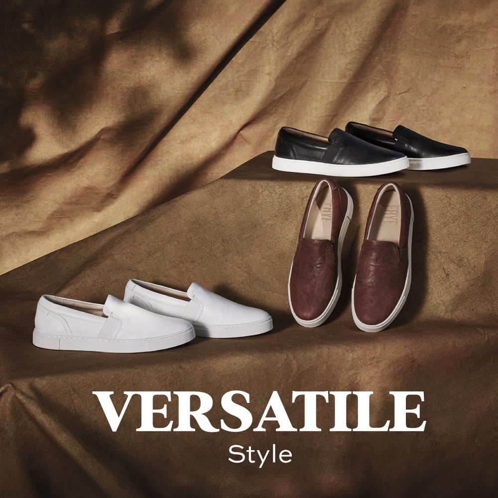 Frye Ivy Slip-On Shoes for Women Featuring Soft Leather with Thick Rubber Outsole, Removable Molded Footbed, and Padded Collar and Vamp – ½” Heel Height, Pewter - 10M