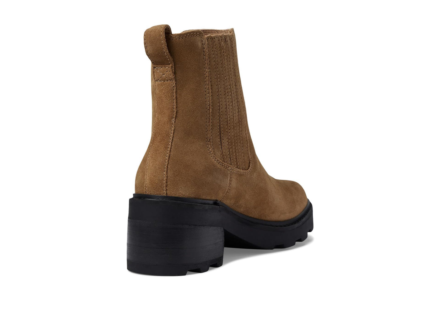 Madewell The Gwenda Platform Ankle Boot for Women in Suede - Leather Lining - Man-made Sole - Stacked Heel Toffee 6 M