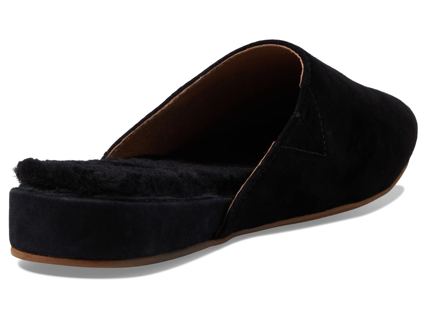 Madewell The Kasey Mule for Women - Round Toe Silhouette with Slip-on Construction, Easy Casual Wear Mule Slippers True Black Sherpa 7 M