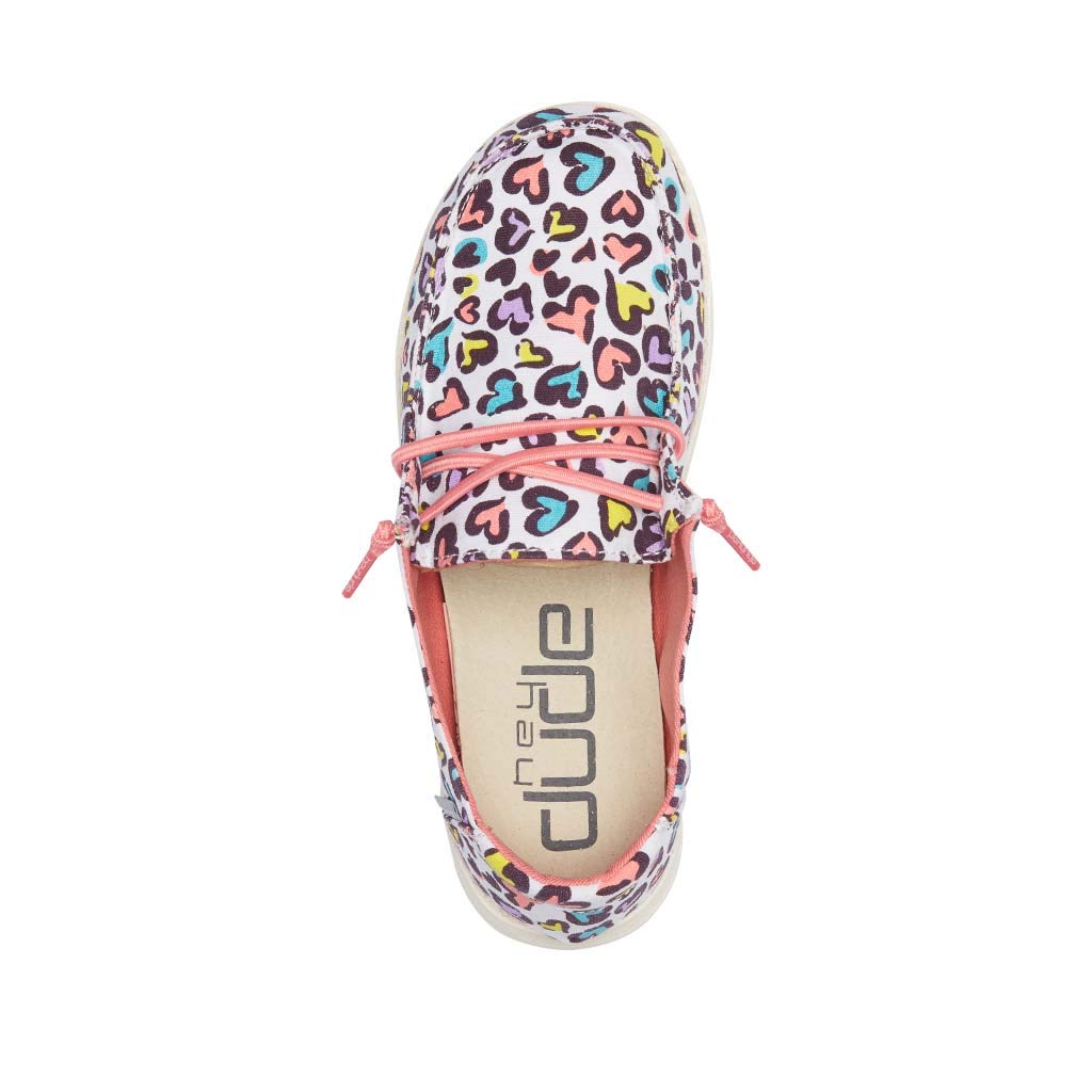 HEYDUDE Girl's Wendy Youth Shoes White Leopard