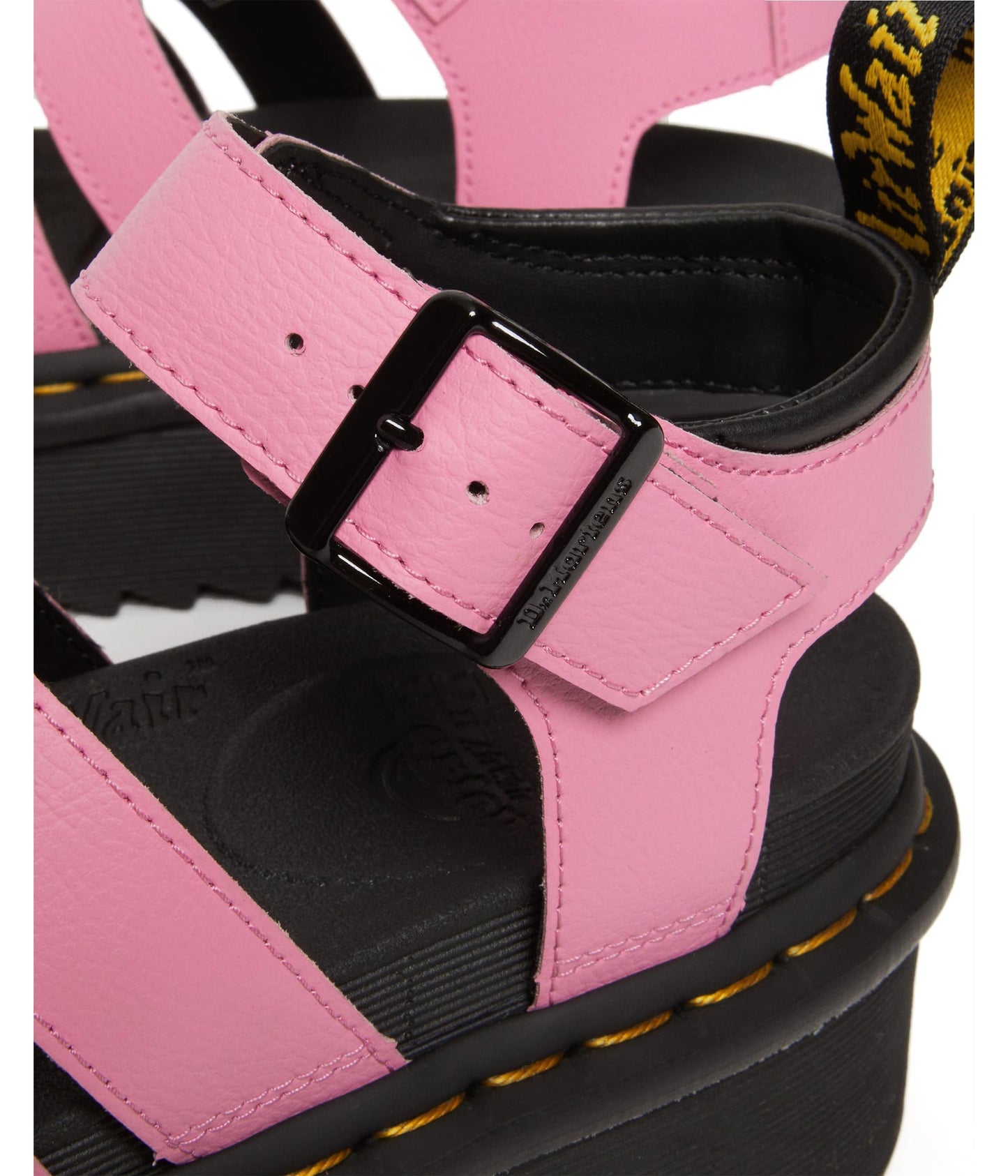 Dr. Martens Blaire Quad - Sandals for Women - Open Toe - Heel Tab - Durable Synthetic Outsole Fondant Pink UK 6 (US Women's 8) M
