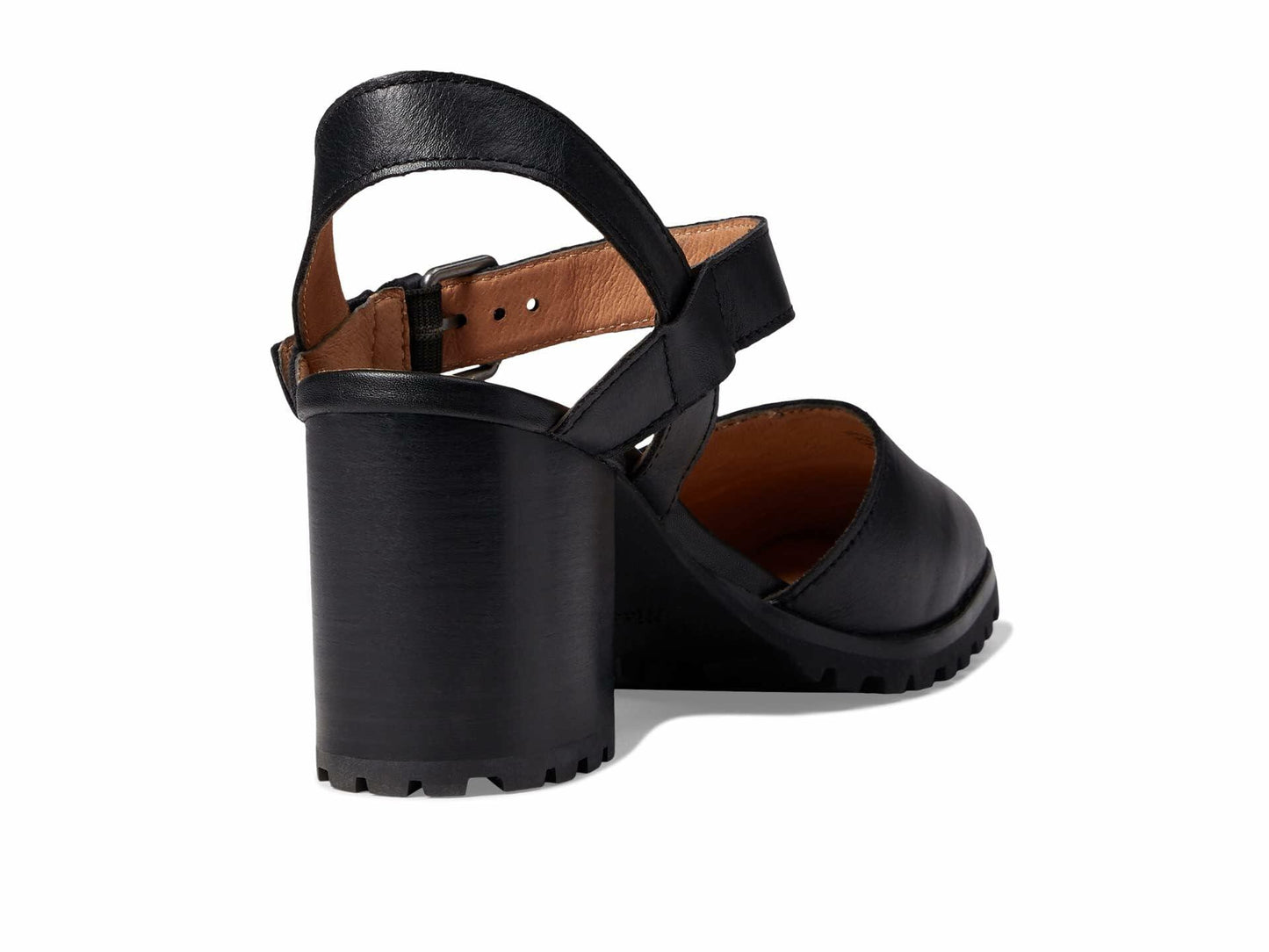 Madewell The Claudie Heeled Lugsole Mary Jane in Leather - Ankle Strap with Buckle Closure, and Stylish Women's Sandals True Black 6.5 M