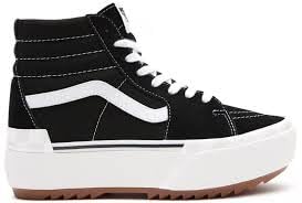 Vans Women's UA SK8-Hi Stacked Sneakers, Black, 5.5 Women/4 Men
