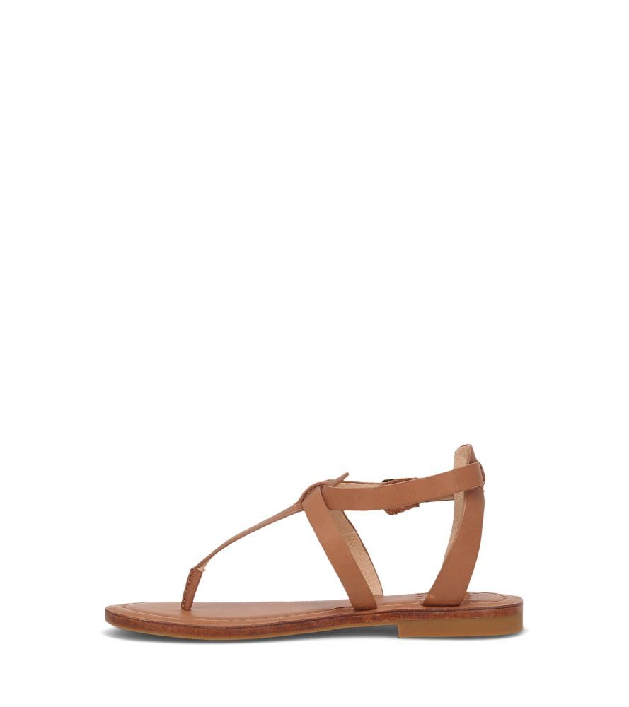 Frye Taylor Women’s Sandals - Soft Full-Grain Leather with Padded Footbed, Adjustable Ankle Strap, and Flexible Rubber Outsole with Low Heel, Tan - 8M
