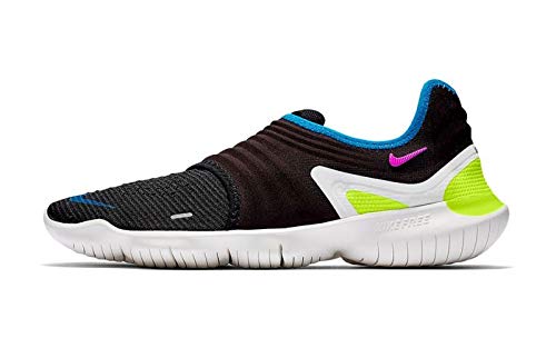 Nike Men's Free Rn Flyknit 3.0 Black/Hyper Violet Low Top Mesh Running - 9.5M