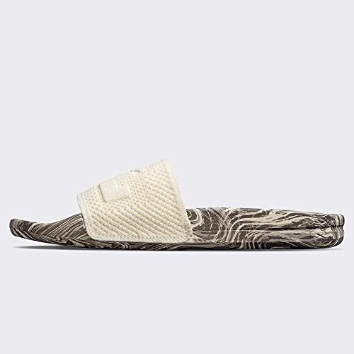 APL: Athletic Propulsion Labs Women's Big Logo Techloom Slide, (6, Pristine/Silver Travertine/Marble, Numeric_6)