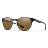 SMITH Eastbank Metal PJP52L5 52MM French Navy/Chromapop Polarized Brown Round Sunglasses for Men for Women +BUNDLE with ACCESSORY EYEWEAR KIT