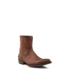 Frye Men's Austin Inside Zip Western Boot, Cognac - Renice Leather - 10M