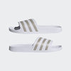adidas unisex-adult Adilette Aqua Slides White/Platin Metallic/White 11