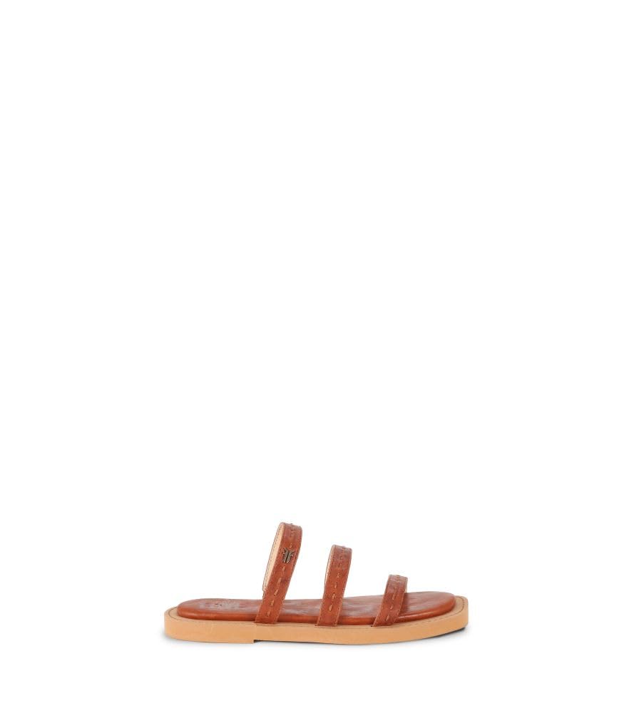 Frye Women's Faye Strappy Slide, Cognac - 8M