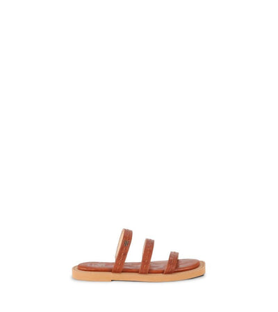 Frye Women's Faye Strappy Slide, Cognac - 8M