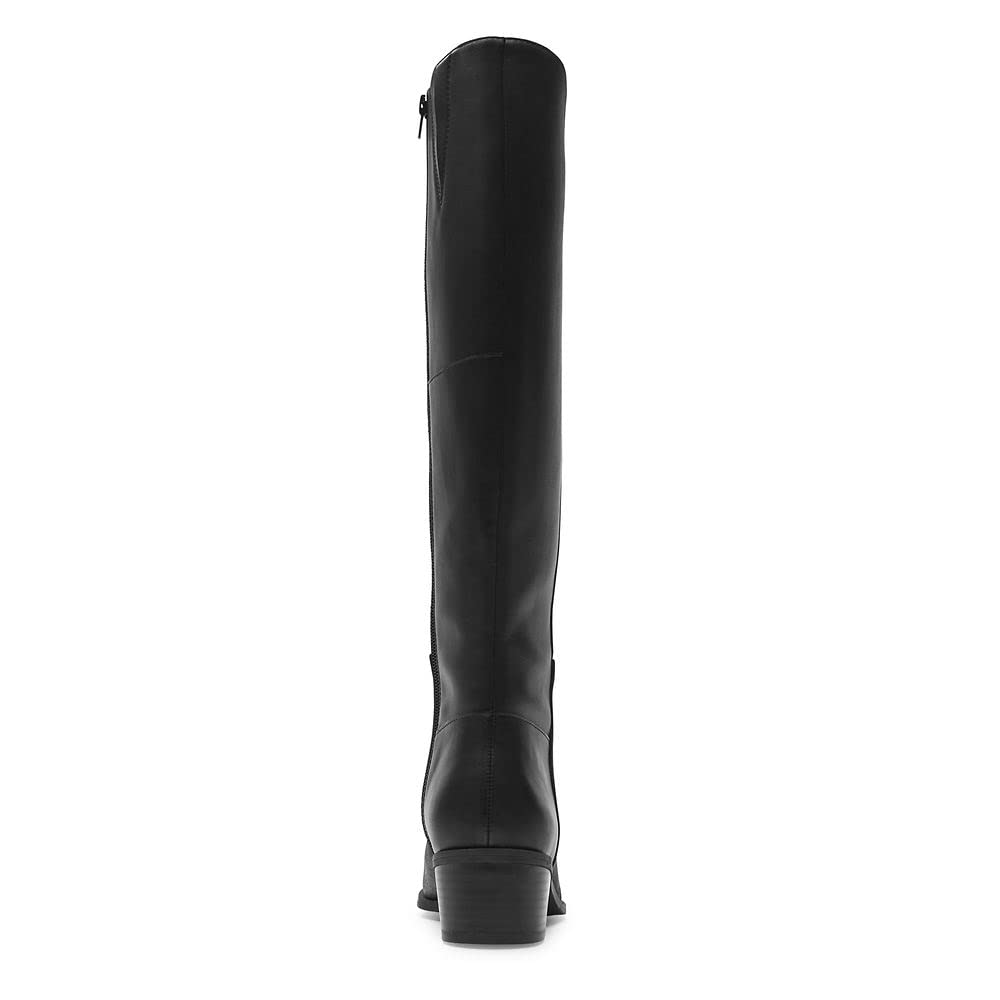 Rockport Women's Evalyn Tall Boot Easy Care Fashion, Black Leather, 10