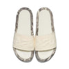 APL: Athletic Propulsion Labs Women's Big Logo Techloom Slide, (6, Pristine/Silver Travertine/Marble, Numeric_6)