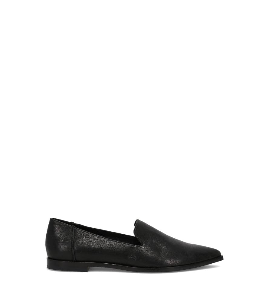 Frye Kenzie Venetian Women's Flat Loafer Shoes - Comfortable Slip-On Design with Premium Leather, Black - Oyster - 9 M
