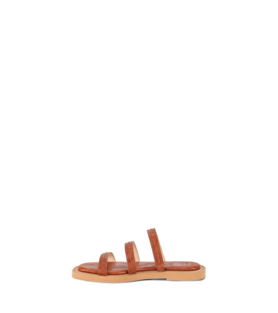 Frye Women's Faye Strappy Slide, Cognac - 8M