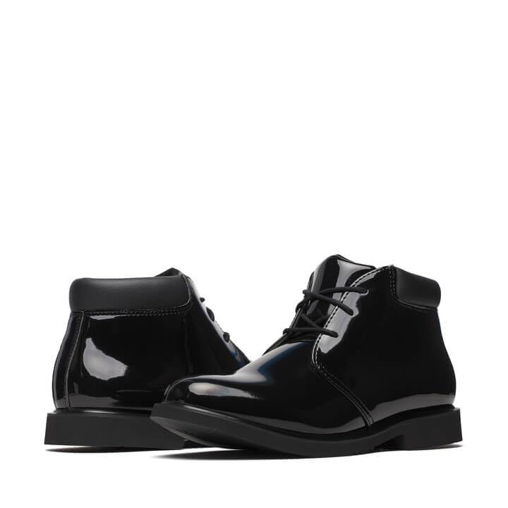 Thorogood Uniform Classics Poromeric Chukka Dress Boots for Men and Women - Ultra-Lightweight with High-Shine Upper and Slip-Resistant Non-Marking Blown Rubber Outsole, Black - 10 W US