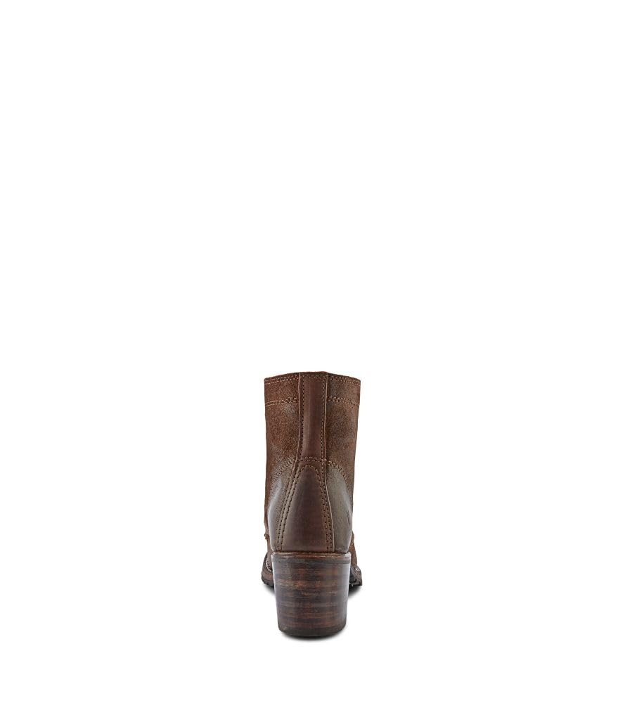 Frye Sabrina 6G Lace Up Women's Ankle & Bootie Boots - Premium Leather, Stylish and Comfortable Footwear for Every Occasion, Dark Brown - 9.5