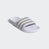 adidas unisex-adult Adilette Aqua Slides White/Platin Metallic/White 11