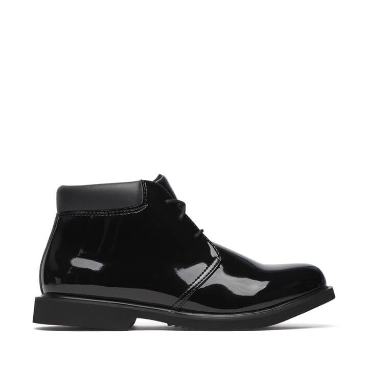 Thorogood Uniform Classics Poromeric Chukka Dress Boots for Men and Women - Ultra-Lightweight with High-Shine Upper and Slip-Resistant Non-Marking Blown Rubber Outsole, Black - 11 M US