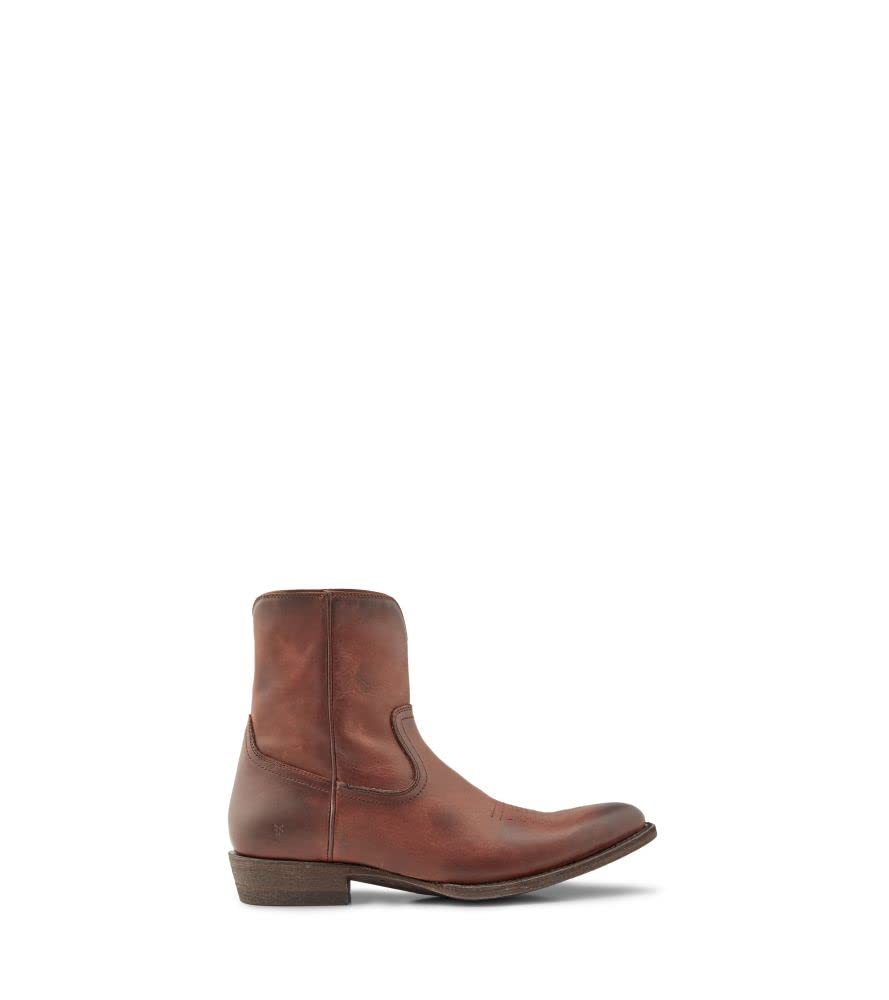 Frye Men's Austin Inside Zip Western Boot, Cognac - Renice Leather - 10M