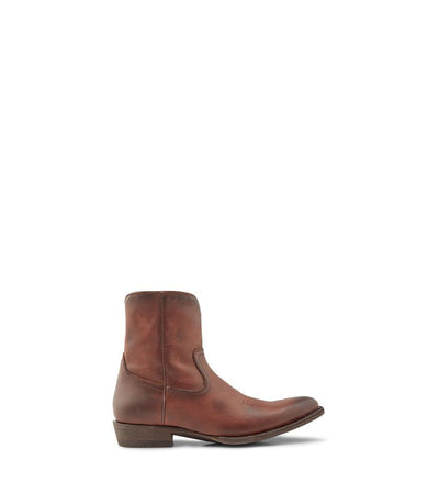 Frye Men's Austin Inside Zip Western Boot, Cognac - Renice Leather - 10M