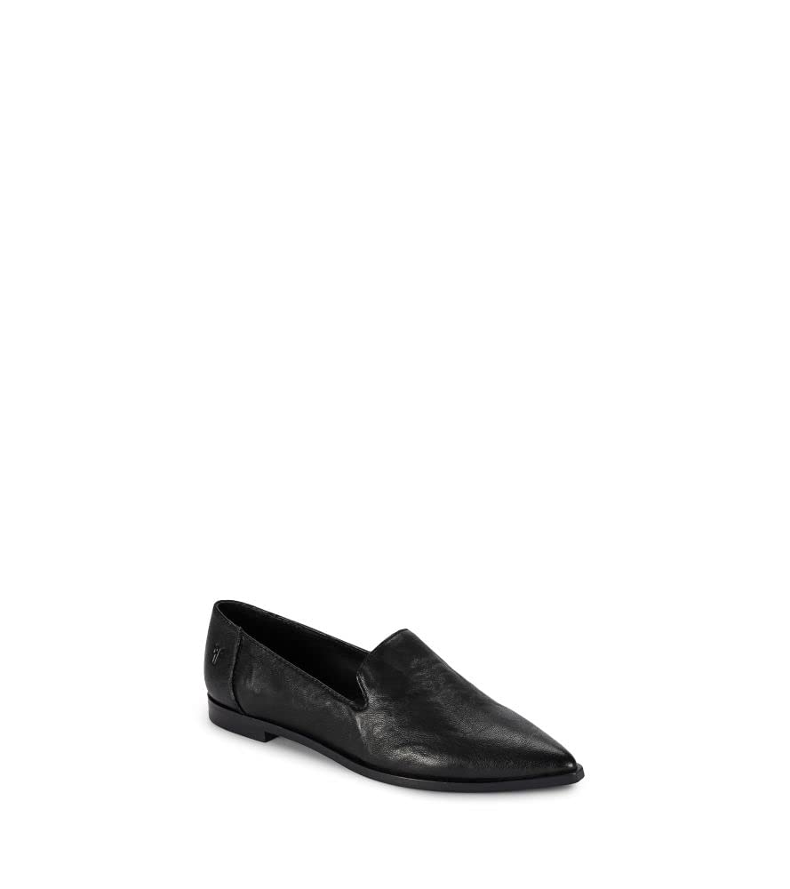 Frye Kenzie Venetian Women's Flat Loafer Shoes - Comfortable Slip-On Design with Premium Leather, Black - Oyster - 9 M
