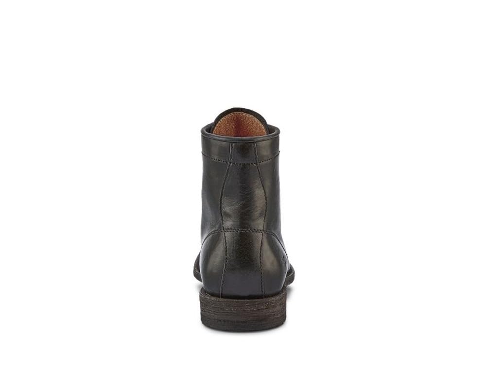 Frye Tyler Lace Up Boots for Men Crafted from Soft Vintage Leather with Blake Construction, Burnished Toe and Heel, and Rubber Inserts on Leather Soles – 5 ¾” Shaft Height, Black - 8 M