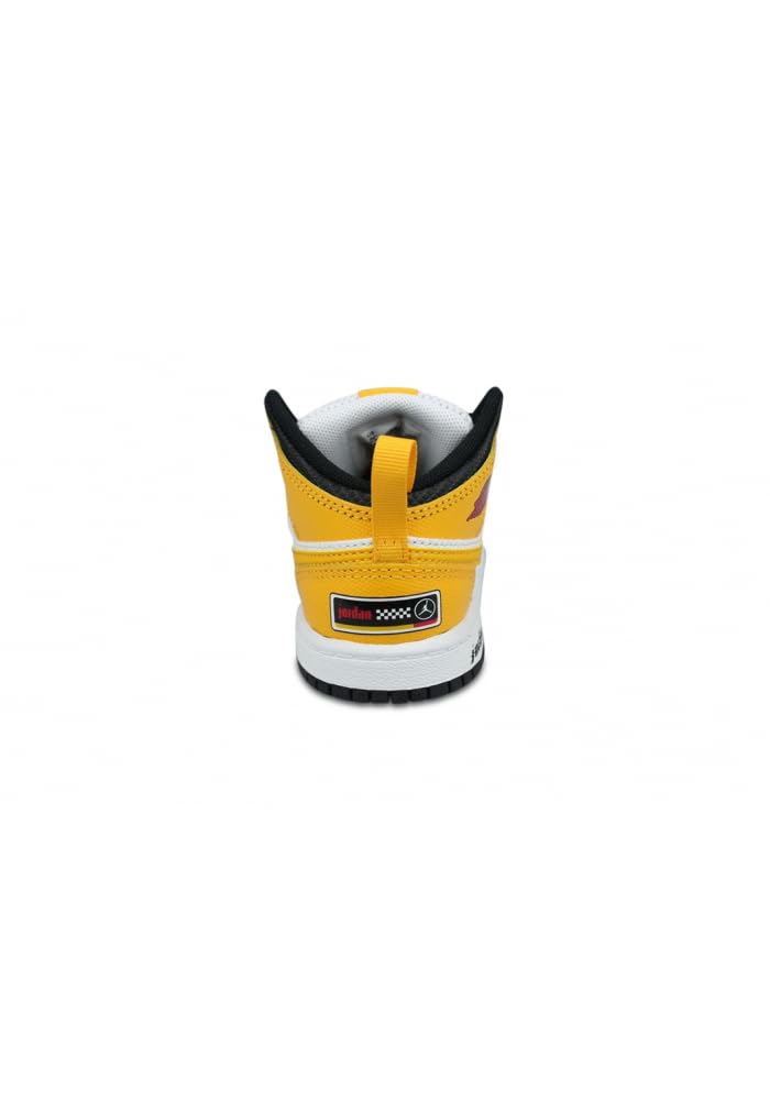 Jordan Baby Boy's 1 Mid SE (Infant/Toddler) Black/University Gold/Gym Red/White 4 Toddler M