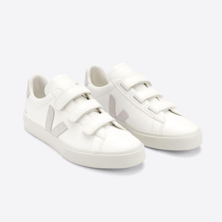 Veja Women's Recife Logo Sneakers (Extra White/Natural, US Footwear Size System, Adult, Women, Numeric, Medium, 6.5)