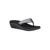 Teva Women's Voya Wedge, Paint Tracks Black/White, 10 M US