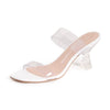 Stuart Weitzman Kristal Clear Sandal for Women - Synthetic Upper, Leather lining, sole, and insole Stylish Dress Shoes - Clear/White 5 B