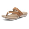 ABEO Oasis Thong Sandals For Women | Arch Support Sandals | Built-In Orthotic Insole | Plantar Fasciitis Pain Relief Almond, 10 Medium