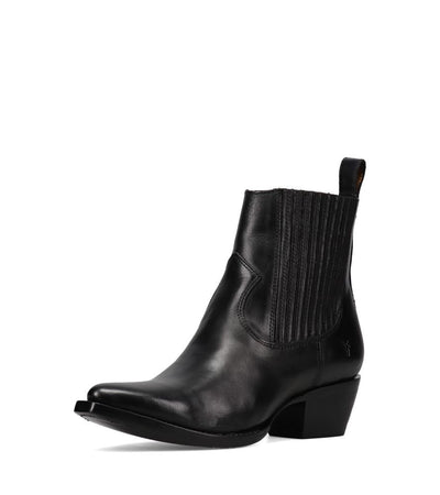 Frye Sacha Chelsea Western Boot - Women’s Stylish Ankle Bootie, Premium Leather, Comfortable, Black - 8.5 M