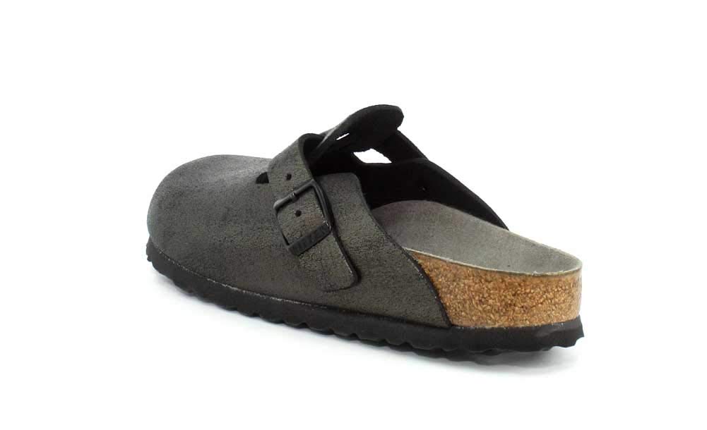 Birkenstock Womens Boston Soft Footbed Antique Black Clog - 36 NAR
