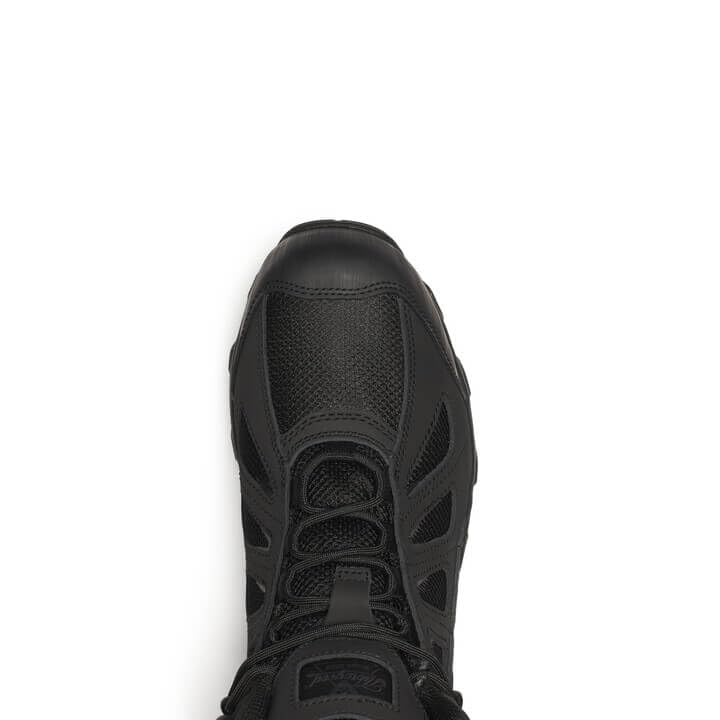 Thorogood Crosstrex Mid Waterproof Hiking Boots for Men - Lightweight Black Leather and Mesh with Toe, Comfort Insole, and Athletic Traction Outsole, Black/Grey - 11.5 M