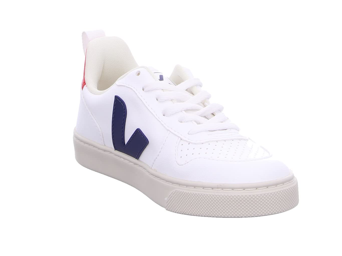 Veja V-10 Lace White/Cobalt Vegan 6 US Big Kid