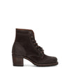Frye Sabrina 6G Lace Up Women's Ankle & Bootie Boots - Premium Leather, Stylish and Comfortable Footwear for Every Occasion, Dark Brown - 9.5