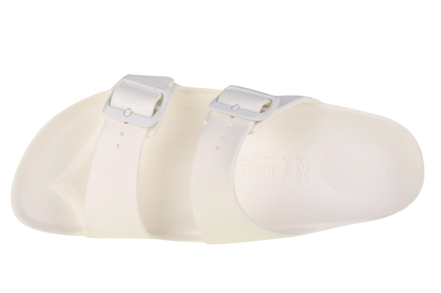 Birkenstock Unisex Arizona Essentials Slide-On Sandal, White, 10-10.5 Narrow Women/8-8.5 Narrow Men, 41EU