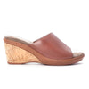 Amaztep Women's Platform Wedge Leather Sandal Open Toe Slip On Walking Comfortable Slide Sandals for Summer Dressy Casual (Brown, Size 6.5, Medium)