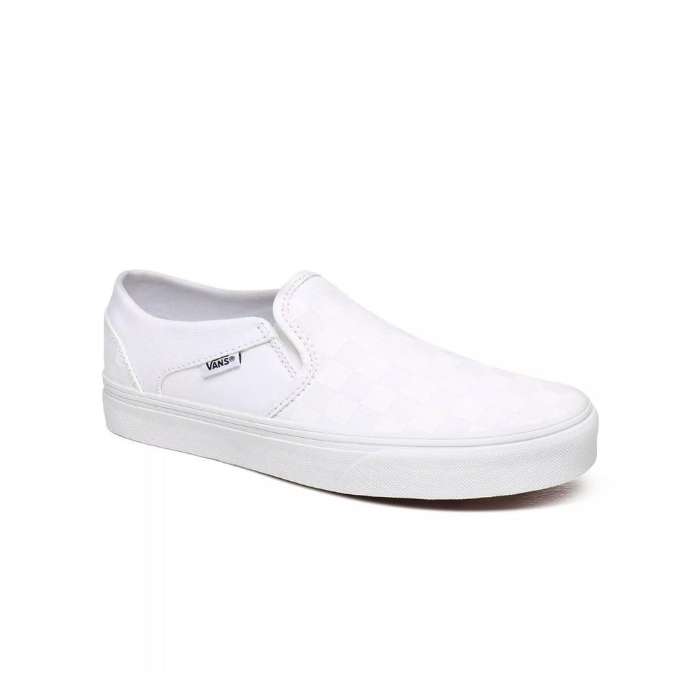 Vans Women's Asher Trainers, Checkerboard White White, 7