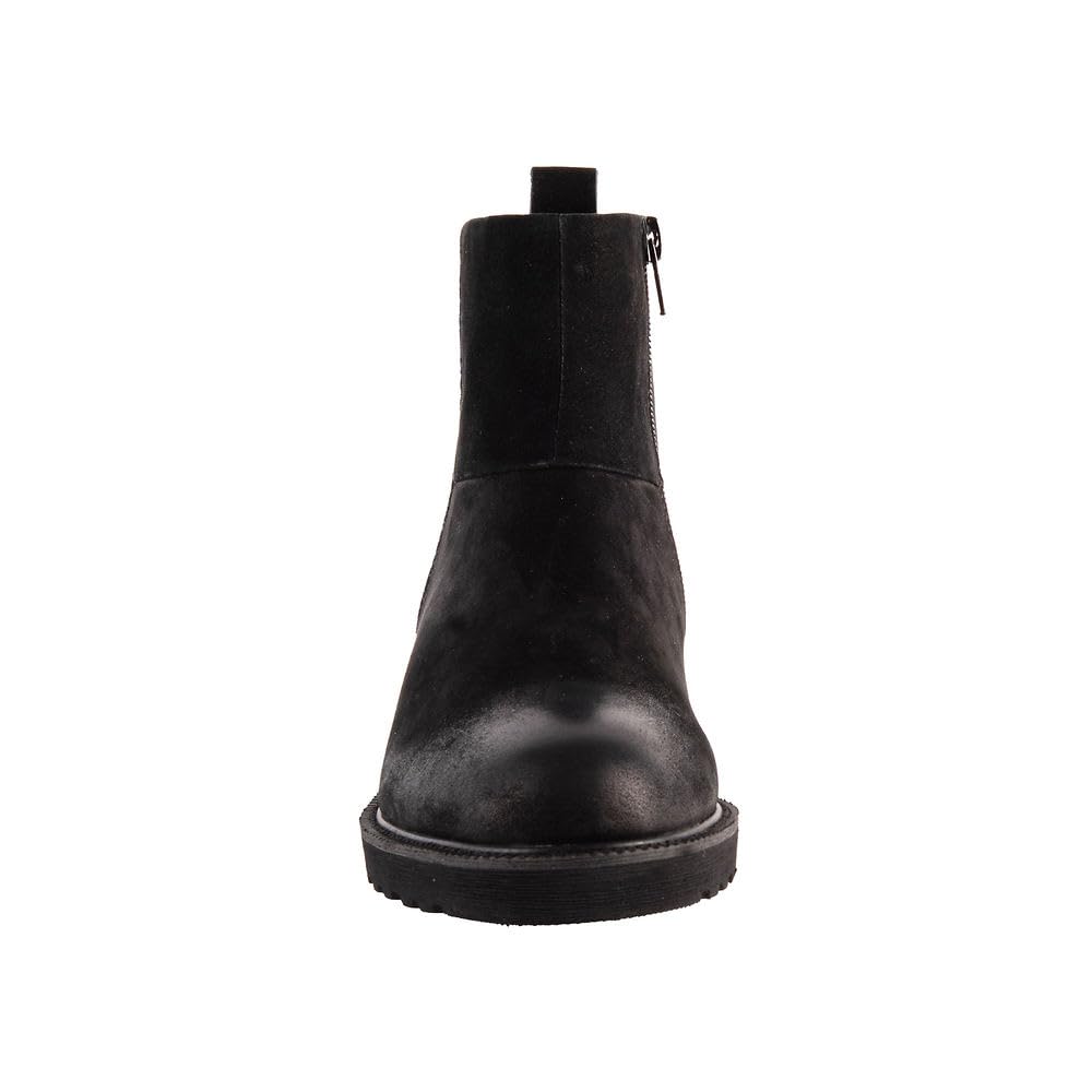 David Tate Women's Damila Mid Calf Boot, Black Nubuck Leather, 12 Wide