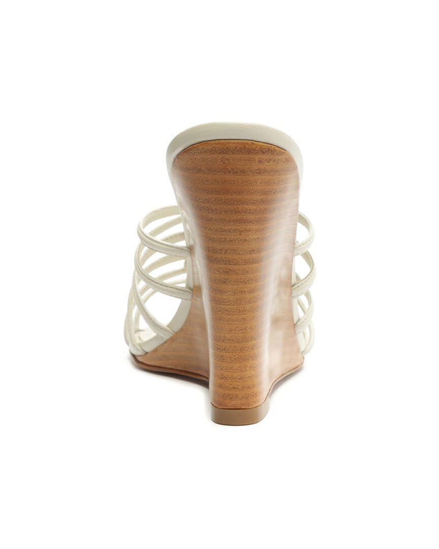 Schutz Women's Octavia Wedge Sandal, Pearl, 8.5