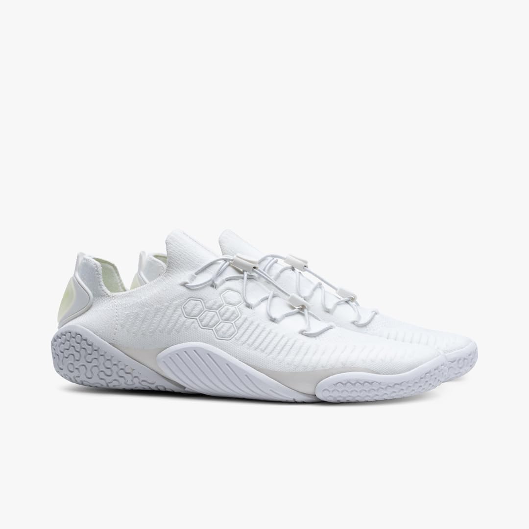 Vivobarefoot Motus Flex Mens Barefoot Zero-Drop Trainers | Improves Strength & Stability | Lightweight for Training & Running | Grounding Shoes Bright White
