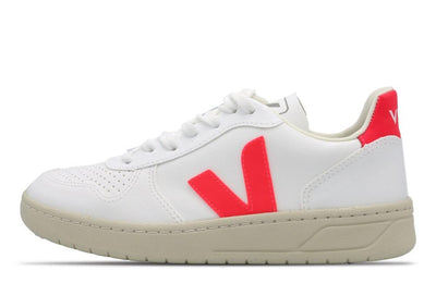 Veja Women V-10 Sneakers White - Rose Fluo 5 US