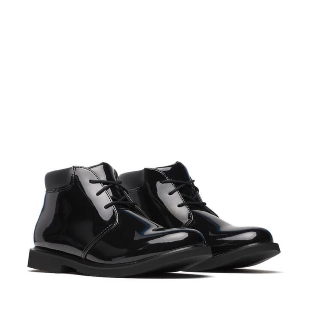 Thorogood Uniform Classics Poromeric Chukka Dress Boots for Men and Women - Ultra-Lightweight with High-Shine Upper and Slip-Resistant Non-Marking Blown Rubber Outsole, Black - 10 W US