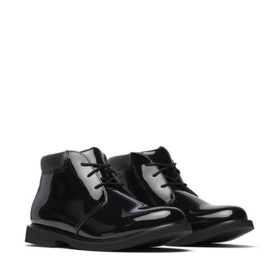 Thorogood Uniform Classics Poromeric Chukka Dress Boots for Men and Women - Ultra-Lightweight with High-Shine Upper and Slip-Resistant Non-Marking Blown Rubber Outsole, Black - 10 W US