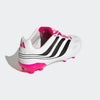 adidas Predator Precision.3 Youth Firm Ground Soccer Shoes - Fold-over Tongue, Soft Leather Forefoot, Firm Ground Outsole, Lightweight Synthetic Upper (White/Black/Pink, US Footwear Size System, Big Kid, Numeric, Medium, 4.5)